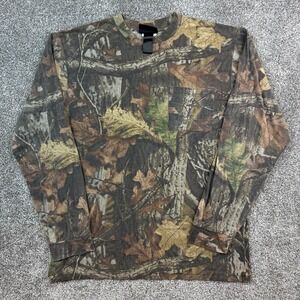 Vintage y2k Fieldline Camo Shirt Mens Medium Realtree Camouflage Long Sleeve